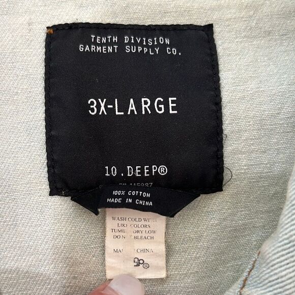 10 DEEP MEN BAD ACID DENIM JACKET (BLUE) 3XL - Picture 6 of 10